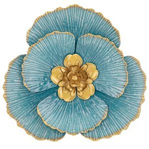 3 Pcs Metal Flower Wall Art Set 10 Inch Rustic Modern Floral Sculpture 3d😺